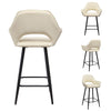 2PCS Barstools Padded Upholstered Dining Chair Breakfast Bar Seating for Cafe