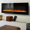Electric Heater 40-100in LED Fireplace Media Wall Fire Insert/ Wall Mount/ Stand