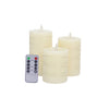 3 OR 5PCS LED Flameless Candles Remote Flickering Pillar Timer Battery Operated