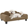 PawHut Dog Sofa Bed, Cat Sofa with Backrest, Armrest, for Small Dogs, Brown
