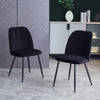 Set of 2,4,6 Velvet Suede Dining Chairs Upholstered seat Ergnomic with Metal Leg