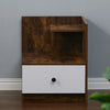 Retro Bedside Table Drawer Cabinet Bedroom Furniture Storage Shelf UK