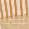 Set of 5 Solid Wood Windsor Spindle Back Dining Chairs Rectangular Dining Table