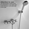 UK Modern Thermostatic Bath Shower Mixer Taps Deck Mounted Chrome Valve Bar Tap