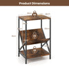 3-Tier Record Player Stand Record Holder Shelf Display Shelf Bedroom End Table