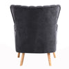 Fabric High Back Armchair Shell Back Chair Fireside Lounge Sofa with Foot Stool