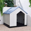 XL Plastic Dog Kennel Pet House Garden Indoor Outdoor Animal Shelter Bed+Door