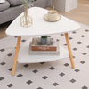 Modern 2-Tier Coffee Table Sofa Side Table Living Room End Bedside Table White