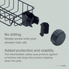 Shower Storage Caddy Screws onto Shower Pole No Drill Bathroom Shelf