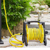 35M Free Standing Garden Hose Watering Pipe Reel With Spray Gun Nozzle Outdoor