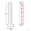 Horizontal Vertical Radiator Flat Panel Oval Column Heating Rad 1800/1600/600