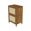 Wooden Bedroom Bedside Cabinet Furniture 2 Shelves Storage Nightstand Side Table