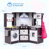 Kids Corner Kitchen Playset Toy Toddlers Wooden Play Kitchen Cooking