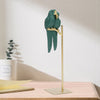Vintage Green Parrot Figurine Ornament Stand Resin Couple Parrot Statue Hallway