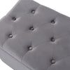 Ottoman Storage Box Chesterfield Velvet Fabric Toy Box Bench Footstool 135x41cm