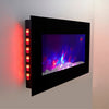 2025 TRUFLAME™ 7COLOUR LED BLACK 72CM WIDE GLASS FLAT ELECTRIC WALL MOUNTED FIRE