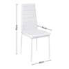 Kitchen Dining Room Table Chair Option Glass 120/140cm Dinner Party PU Chairs