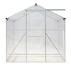 Greenhouse Garden Shed Polycarbonate Walk-In Aluminium Grow House Slid Door Base