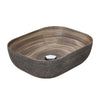 Vintage Wood Grain Rectangle Ceramic Vessel Sink 500 x 392mm Countertop Basin