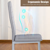 Set of 4 Dining Chairs Padded Seat High Back Metal Legs Modern Home Eysxudzhresa