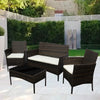 4 Piece Rattan Garden Furniture Sofa Set Table Chair Outdoor Wicker Conservatory