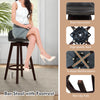 2X Swivel Bar Stool Armless PVC Leather Bar Height Chair w/Rubber Wood Leg Black