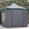Commercial Grey Pop Up Gazebo With Sides Garden Marquee Market Stall Tent 3x3m