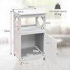 74CM Bathroom Cabinet Floor Storage Cabinet Organizer Narrow Side Cabinet White