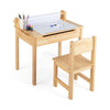 Kids Desk & Chair Set Flip Top Toddler Art Craft Drawing Writing Table Playroom
