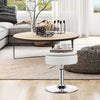 Height Adjustable Dining Chair 360-Degree Swivel Bar Stool Vanity Stool-White