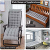 Garden Sun Lounger Seat Cushion Recliner Deck Chair Padded Mat Replacement Grey