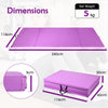Sports Play Mat Gymnastics Mat with Carry Handles 240 x 116 x 5 cm Purple