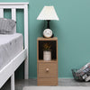 Slim Bedside Table Cabinet with Drawer for Bedroom Sofa Side Table End Tables