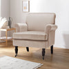 Velvet Armchair Upholstered Wing Back Fireside Occasional Chair Lounge Sofa Seat