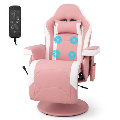 Massage Video Gaming Recliner Chair Ergonomic High Back Office Chair w/Footrest