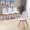 4x Tulip Dining Chairs Multi-Colours Padded Seat with Wood Legs PU Leather