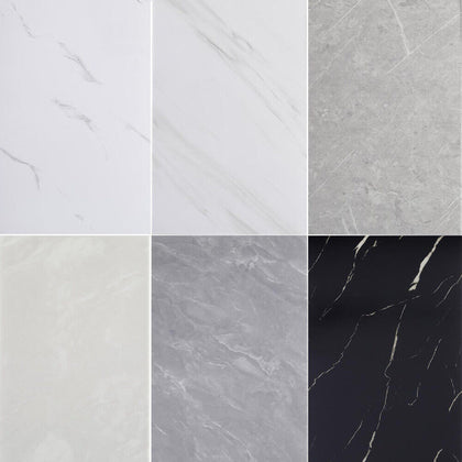 10X Stick On Kitchen Bathroom Marble Grain Tile Peel and Stick Backsplash Sticky