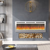 LED Fireplace Media Wall Fire Wall Mounted / Standing Electric Heater 40-100in