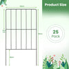 25 Pcs Decorative Garden Fence Rustproof Folding Metal Wire Animal Barrier Black