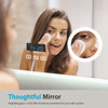 LED Bathroom Mirror With 3 Color Lights Bluetooth Speaker 3x Magnifying Demister