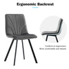 Velvet Padded Seat Kitchen Dining Chair Home Office Chair with Metal Legs