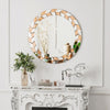 60cm Large Bevelled Silver Wall Mirror Hallway Bedroom Table Round Makeup Mirror