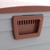 Brown&Grey 290L Plastic Storage Box Patio Gardening Tools Chest Box with Wheels