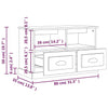 TV Cabinet Grey Sonoma 80x35x50 cm Engineered Wood