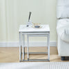 Nest Of 3 Nested Nesting Tables Side End Coffee Table Glass/Wood for Living Room