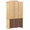 Glass Display Cabinet 103.5x42x180 Solid Wood Pine M2F0