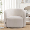 360° Swivel Tub Chair Barrel Chair Occasional Armchair Teddy Fleece Accent Sofa