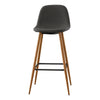 2X Bar Stools Fabric/Faux Leather Pub Chairs Breakfast Kitchen Metal Leg Modern