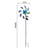 Peacock Garden Ornament Wind Spinners Sculpture LED Solar Light Windmill Decor