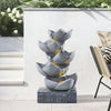 Solar Powered Water Feature Outdoor Fountain Garden Ornament LED Statue Lights